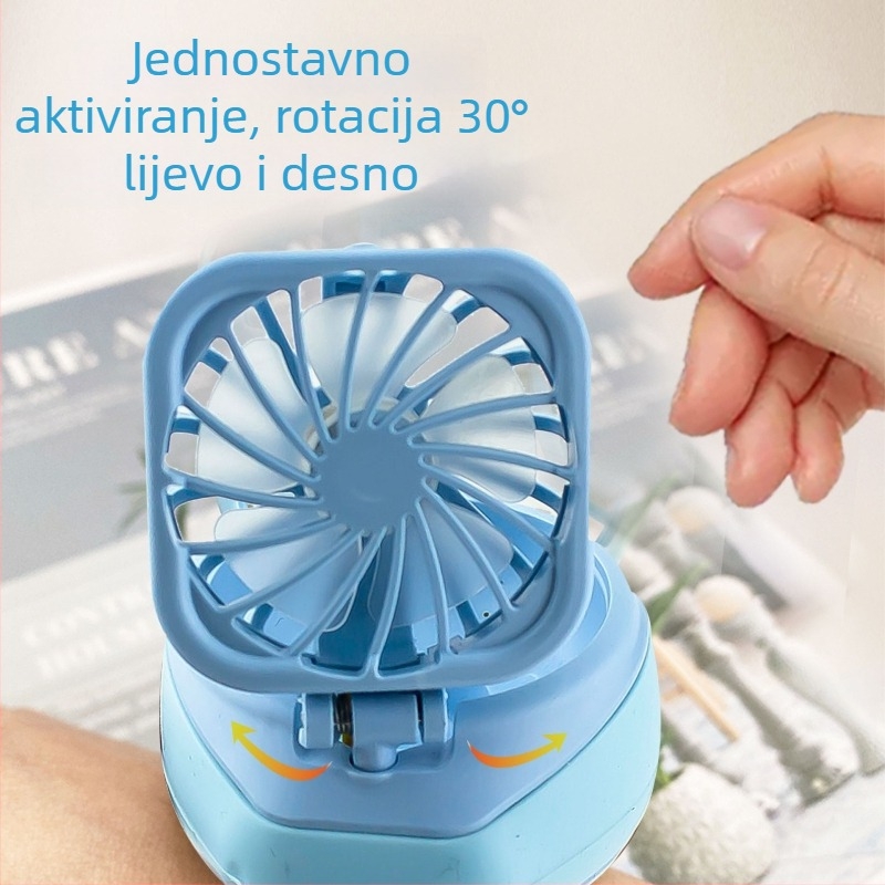 Nova narukvica ventilator u obliku sata, USB punjenje, za vanjsku upotrebu, dječja igračka