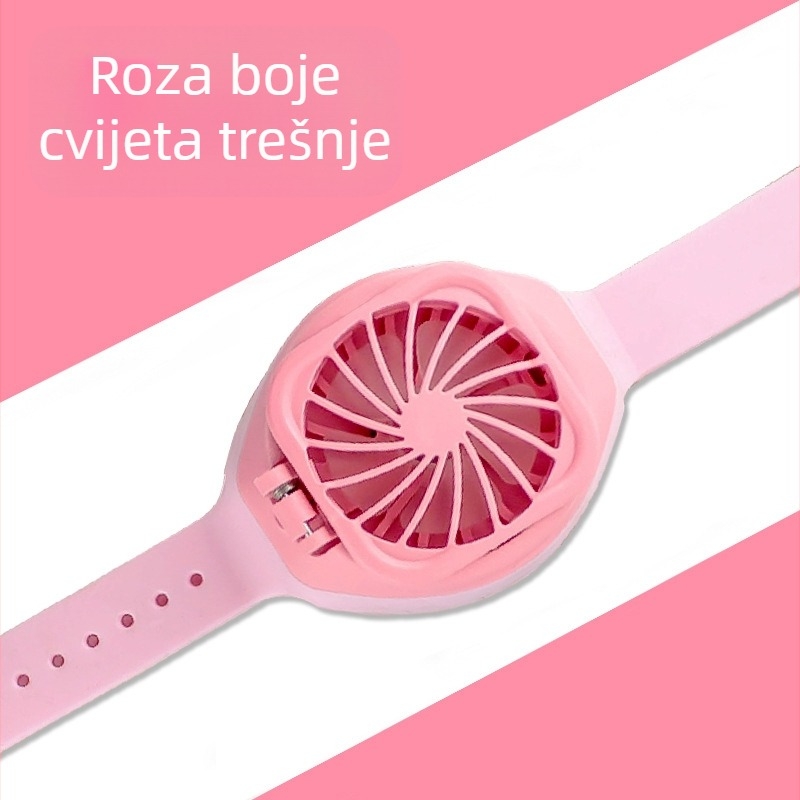 Nova narukvica ventilator u obliku sata, USB punjenje, za vanjsku upotrebu, dječja igračka