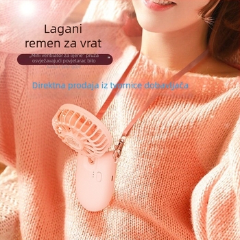 F3 Mini prijenosni ventilator za vrat, sklopiv, USB punjiv, za studente