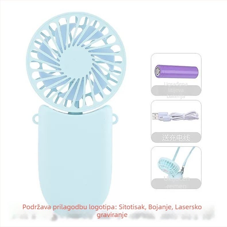 F3 Mini prijenosni ventilator za vrat, sklopiv, USB punjiv, za studente