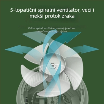 Sklopivi stolni ventilator, energetski uštedljiv i tih, za studentske domove, s 3 brzine i oscilacijom