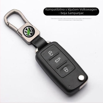 Kljucni lanac za automobil za muškarce, koža od bivola, kaiš-stil, kreativan i praktičan minimalistički dizajn, univerzalni logotip automobila, dar za ključeve