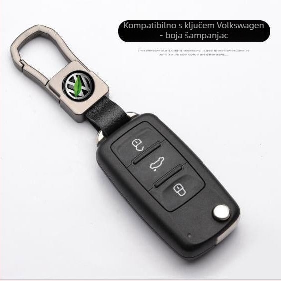 Kljucni lanac za automobil za muškarce, koža od bivola, kaiš-stil, kreativan i praktičan minimalistički dizajn, univerzalni logotip automobila, dar za ključeve