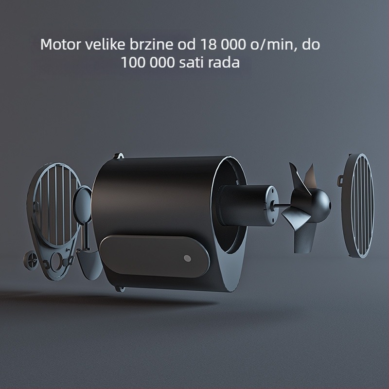 USB punjivi ventilator u pasu za vanjske sportove, prijenosni, snažan protok zraka, može se nositi oko struka ili vrata