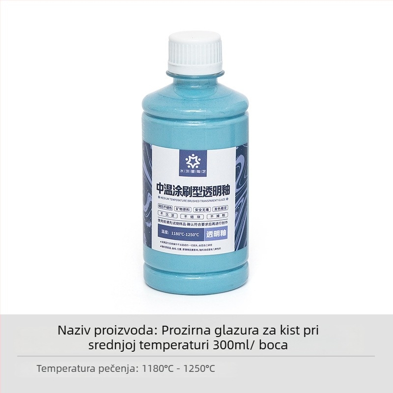 Tianyu keramički pigment za transparentnu glazuru, srednja temperatura, nanošenje četkom, sjajna keramika 1180–1250°C