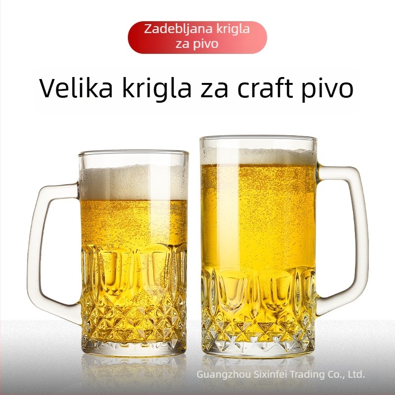 Ogromna pivska krigla s logom, kapacitet 1000 ml