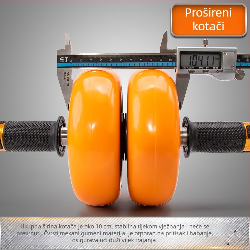Tihi ab wheel s dvostrukim ležajevima – za muškarce i žene, fitness oprema za početnike
