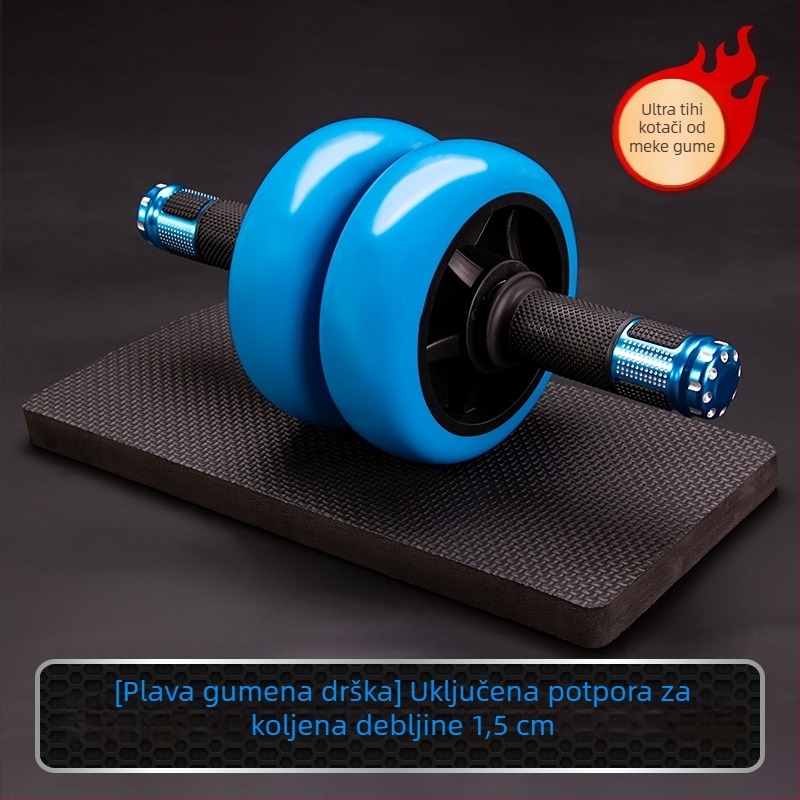 Tihi ab wheel s dvostrukim ležajevima – za muškarce i žene, fitness oprema za početnike