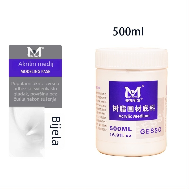 500 ml akrilna pigmentna pasta – baza pigmenata za uljano slikanje, teksturna pasta za zidove i platno