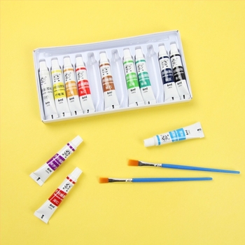 Gouache set 12 boja za početnike – kutija za skiciranje