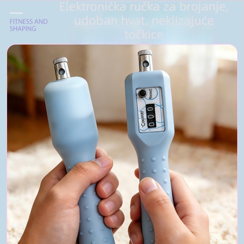 Preskakivački konopac s ležajevima i pametnim brojačem za učenike i odrasle