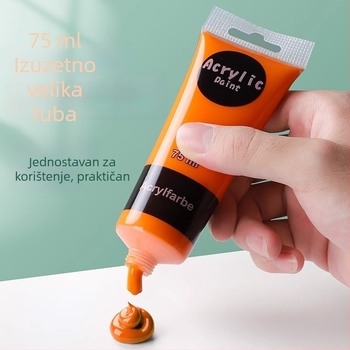 Set akrilnih boja u maloj kutiji za DIY slikanje i graffiti na cipelama, cijevi od 75 ml, 12 ili 16 boja