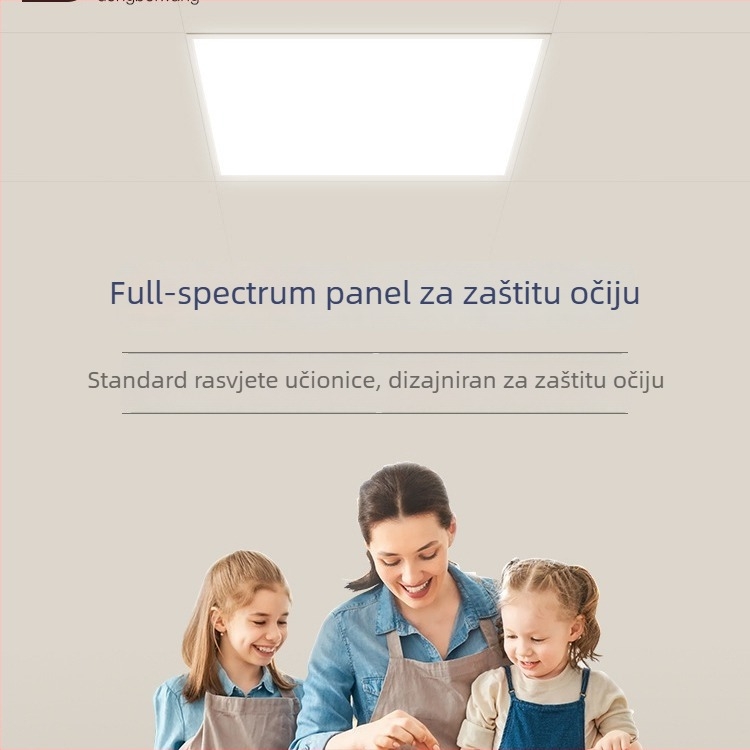 Ugradni LED panel s punim spektrom za strop, 30×600 mm, uredsko osvjetljenje, zaštita očiju