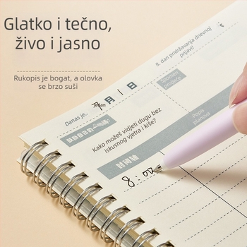 TOME Ograničeno izdanje gel olovke s klikanjem, crno karbonska boja, vrh od nehrđajućeg čelika, plastično kućište, za učenike