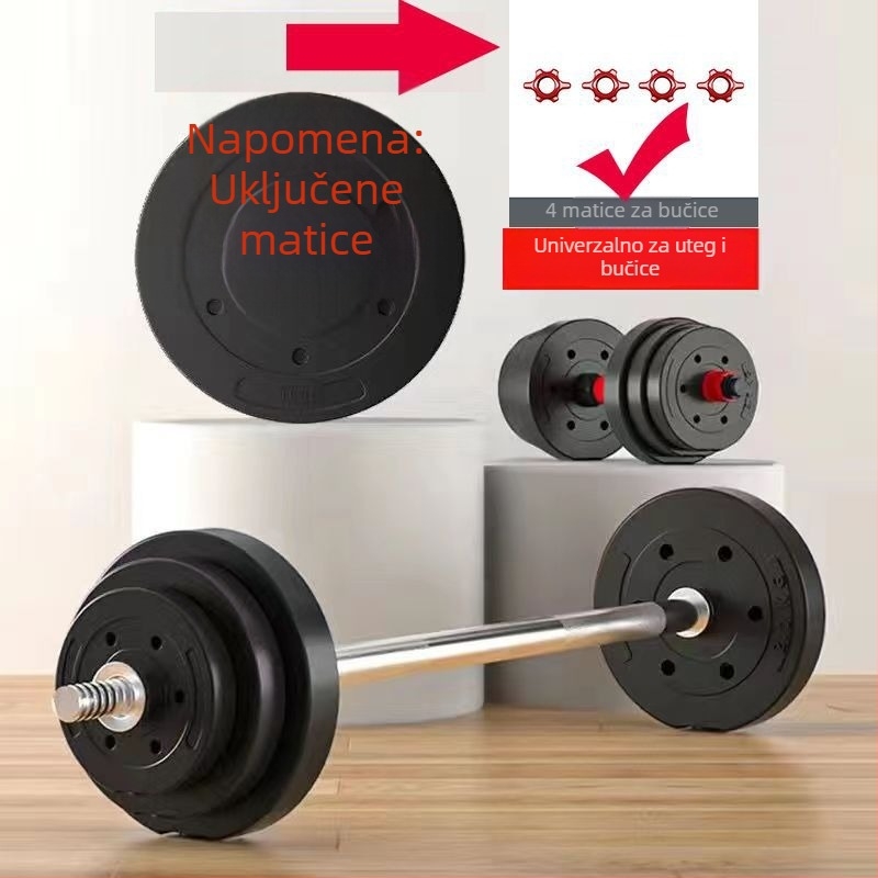 Šareni ekološki gumeni diskovi za šipku s malom otvorom, univerzalni 5 kg, 7,5 kg i 15 kg za fitness