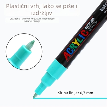 Le Tu akrilne markerice, POSCA-stil, za crtanje i grafite; vodotopni akrilni marker; setovi od 12 ili 24 boje.