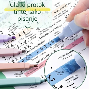 Dvostrani označivač za učenike, šarene bilješke i dnevnik, s velikim kapacitetom.