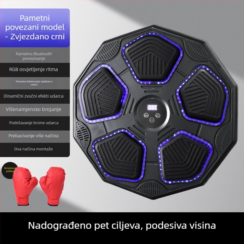 Ancient Spring Inteligentni boksački cilj s Bluetoothom za kućnu vježbu, zidni, za odrasle