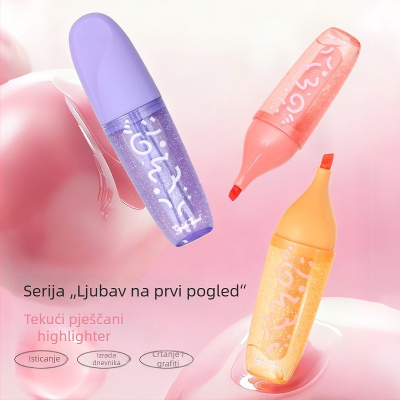 Kreativna kemijska olovka s tekućim pijeskom, fluorescirajuća, velika kapaciteta, za učenike, za crtanje na čestitkama za Godinu konja