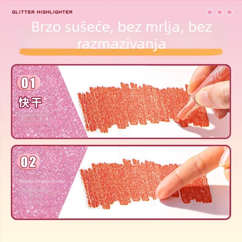 Deli SK418 Highlighter s glitterom za učenike – šareni marker za bilješke