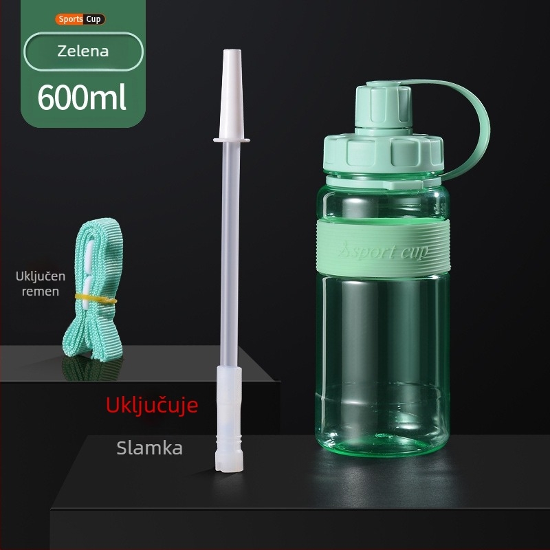 Plastična čaša za vodu za sport i fitness, prilagođeni logo, otporna na padove, otporna na visoke temperature, velika kapaciteta, svemirska šalica
