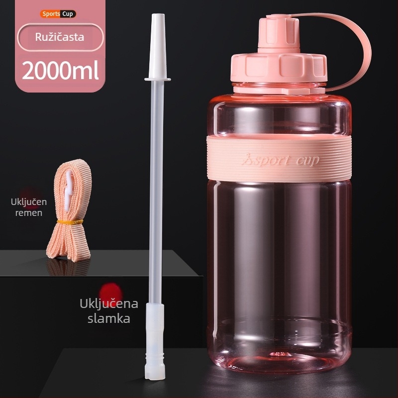Plastična čaša za vodu za sport i fitness, prilagođeni logo, otporna na padove, otporna na visoke temperature, velika kapaciteta, svemirska šalica
