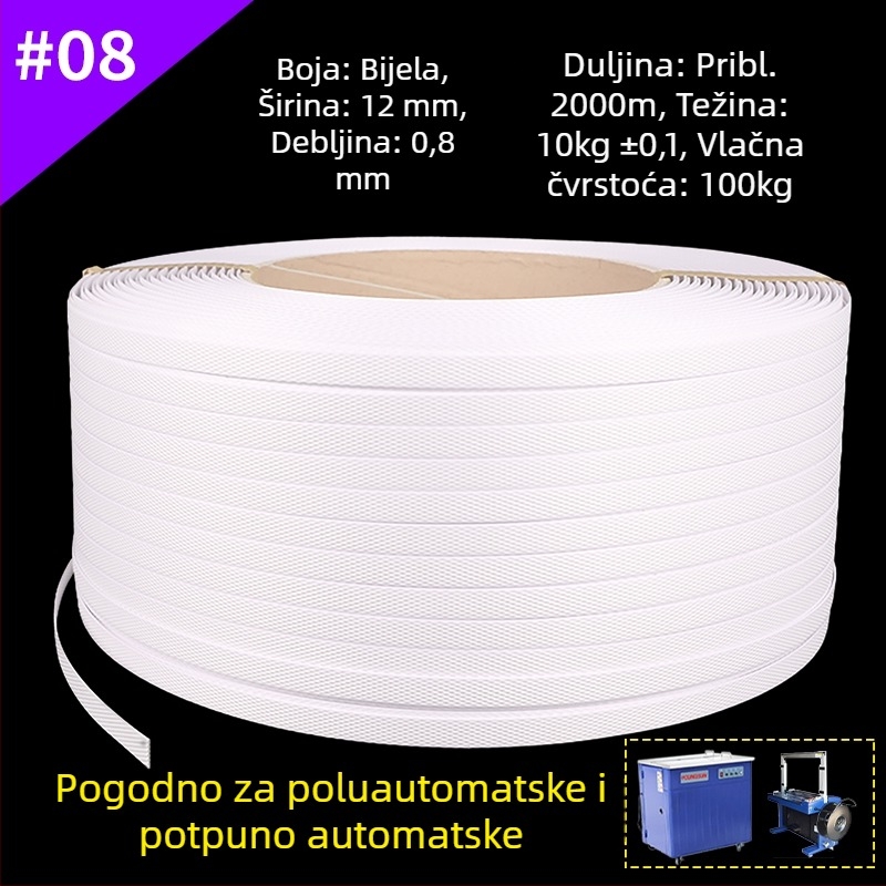 PP stroj za pakiranje, traka za zatezanje, poluautomatni i potpuno automatski, plastična ambalažna traka, ljepilo topljivog zagrijavanja