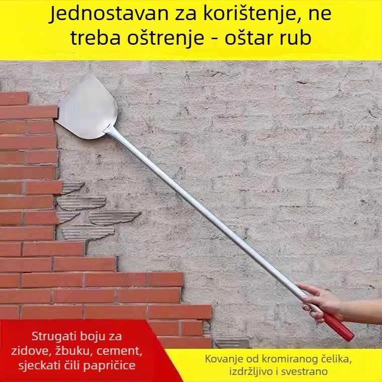 Višenamjenski alat za čišćenje podova i zidova: strugač za površine, led strugač, lopata za snijeg, nož za čili, strugač za zid