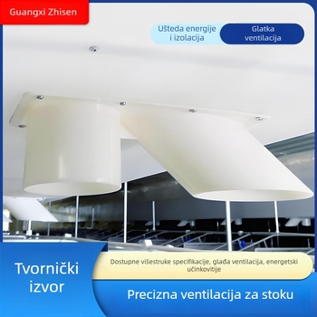 PP precizan izlaz za ventilaciju u uzgoju stoke, višestruki kut usmjeravanja zraka, otporan na koroziju i starenje, sustav ventilacije