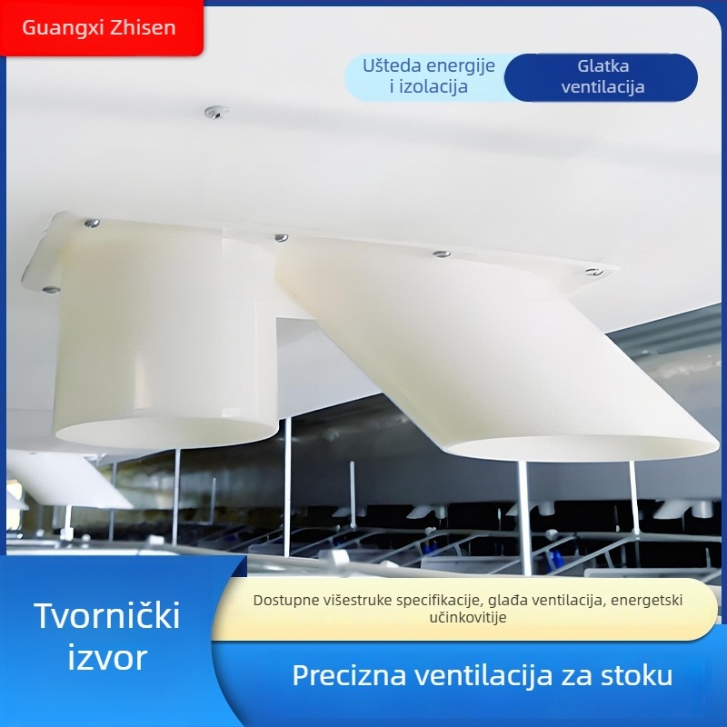 PP precizan izlaz za ventilaciju u uzgoju stoke, višestruki kut usmjeravanja zraka, otporan na koroziju i starenje, sustav ventilacije