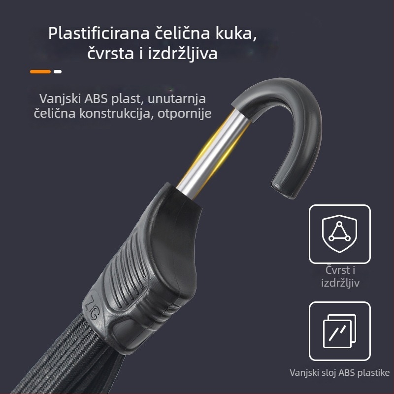Najlonski elastični vezni pojasevi za motocikle i električna vozila; pričvršćivanje kacige i prtljage na stražnjem sjedalu