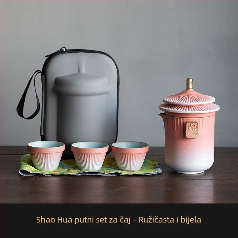 Prijenosni čajni set za putovanje u Zabranjeni grad – vrhunski keramički kung-fu poklon set, suvenir za praznike, mogućnost prilagodbe logotipa