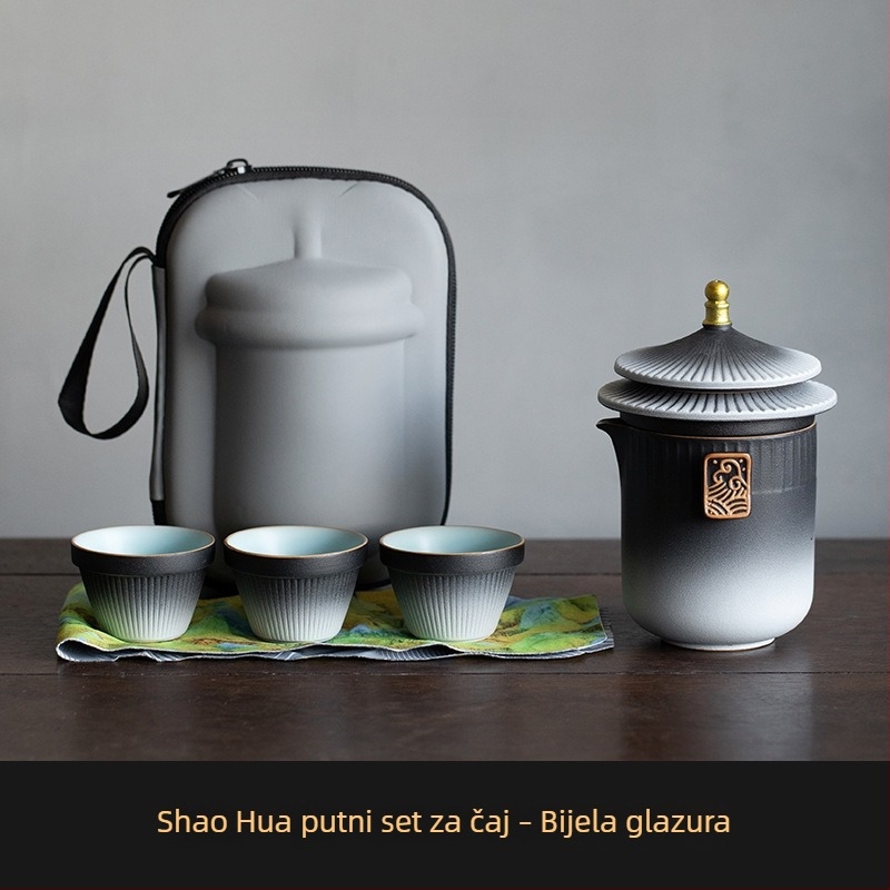 Prijenosni čajni set za putovanje u Zabranjeni grad – vrhunski keramički kung-fu poklon set, suvenir za praznike, mogućnost prilagodbe logotipa