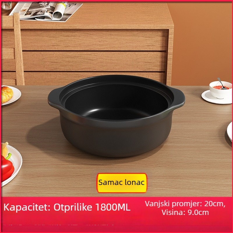 Royal Cooking Keramički lonac za rižine rezance, mali komercijalni razred, otporan na visoke temperature, idealan za ljutu vruću juhu, gulaš od krumpira, pileći dinst, glineni lonac za kašu, kućna uporaba
