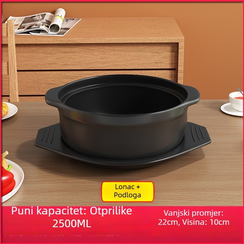 Royal Cooking Keramički lonac za rižine rezance, mali komercijalni razred, otporan na visoke temperature, idealan za ljutu vruću juhu, gulaš od krumpira, pileći dinst, glineni lonac za kašu, kućna uporaba