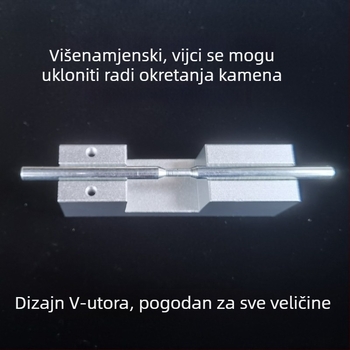 Alat za poravnavanje i spajanje dragog kamena za obradu nakita, s gornjom pločom za niveliranje i vodoravnim nosačem