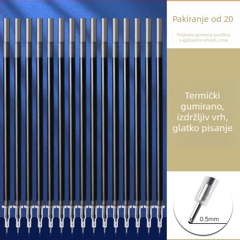 Refil za gel olovku s izbrisivom – 0,5 mm, plavo-crna termalna tinta, za učenike od 3. do 5. razreda