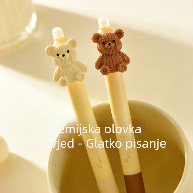 Izvlačno gel pero s mekanim gripom, izbrisivo, crno-plavo, za učenike
