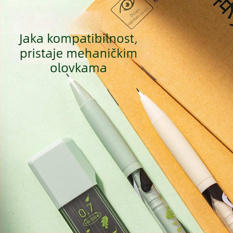 Deli refili grafita za mehaničku olovku, 0,5/0,7 mm HB, izdržljive, velika kapacitet, mehanizam pomicanja grafita