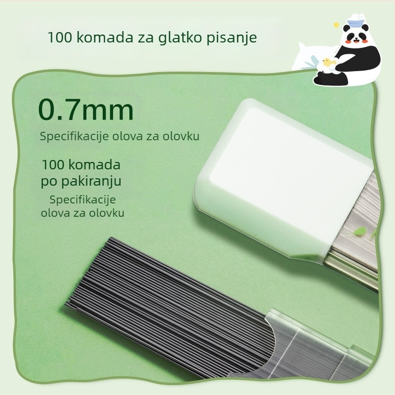 Deli refili grafita za mehaničku olovku, 0,5/0,7 mm HB, izdržljive, velika kapacitet, mehanizam pomicanja grafita