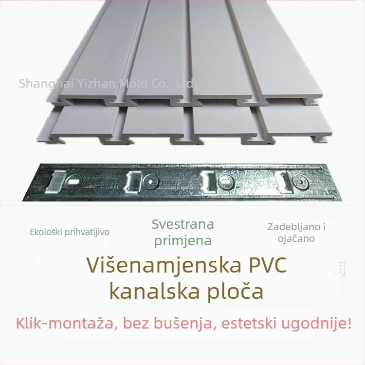 Visoko gusto PVC ploča s utorima za vanjske zidove – dekorativni vješajući panel za prikaz pribora za mobitele bez bušenja
