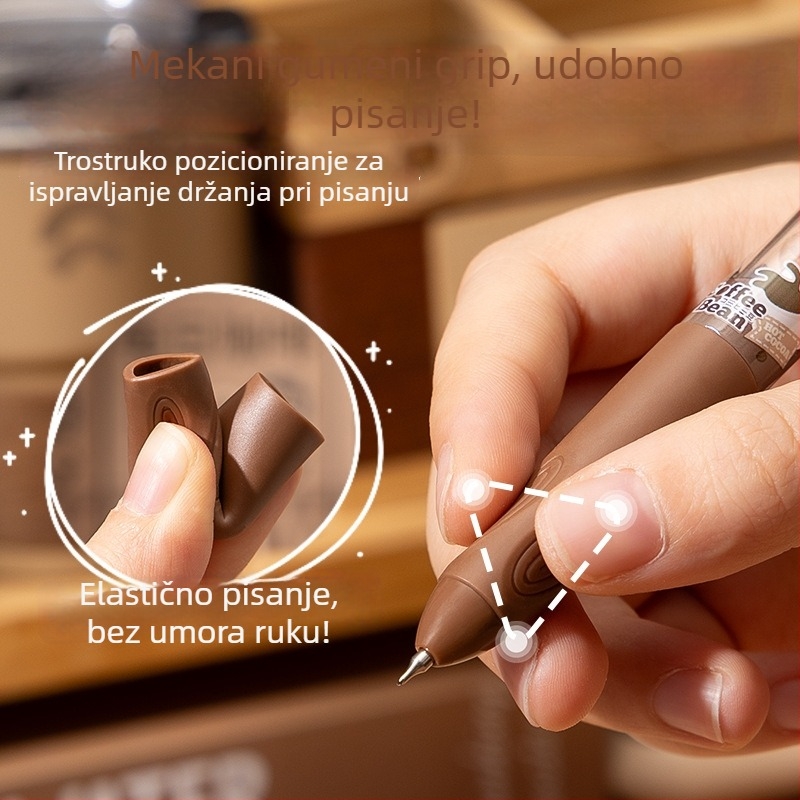 Kappa Bear plastična gel olovka s klik-mehanizmom, crna tinta, opće korištenje