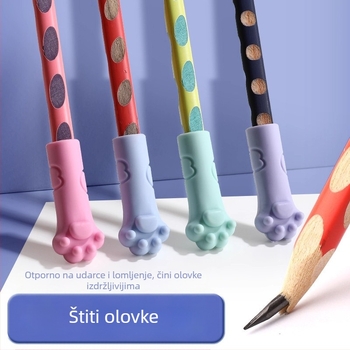 Kapica za olovku u obliku mačke i gumica, dvostruka funkcija za djecu