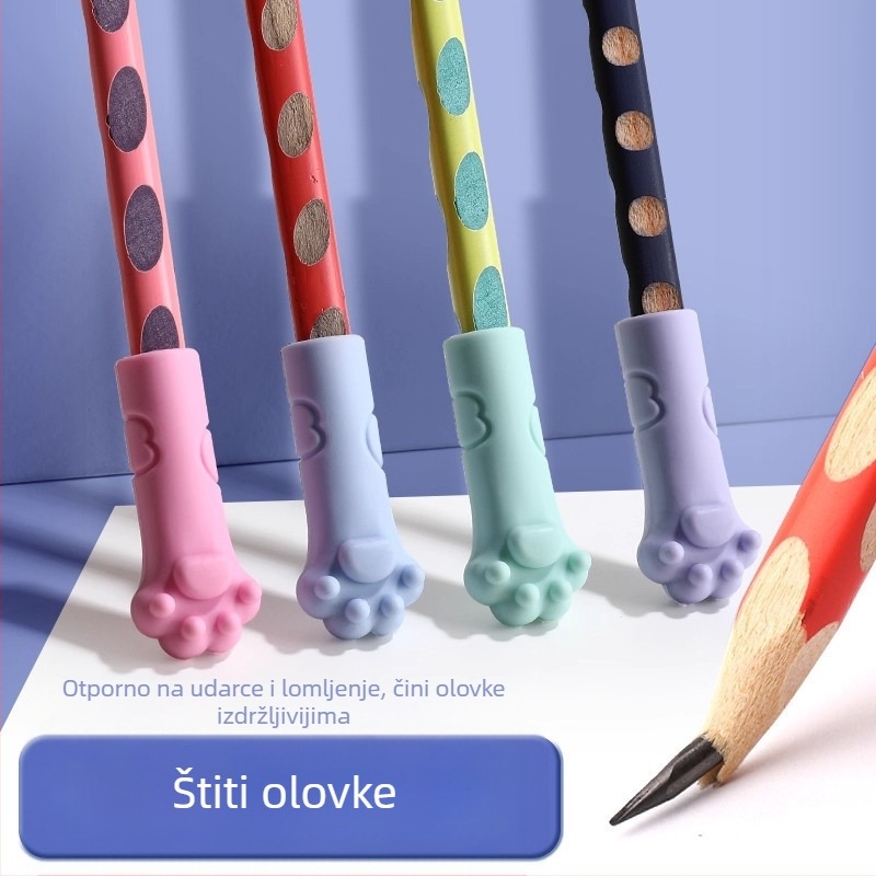 Kapica za olovku u obliku mačke i gumica, dvostruka funkcija za djecu