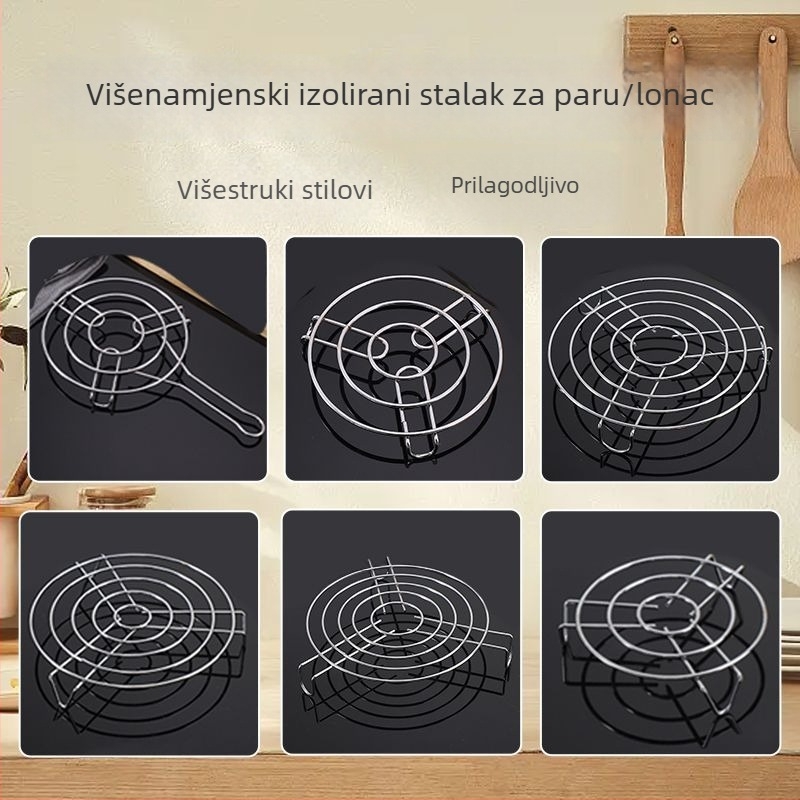 Višenamjenski parni stalak za kućnu upotrebu — univerzalni držač za zdjele, zaštita od opeklina, toploz izolirani stalak za električno kuhalo riže