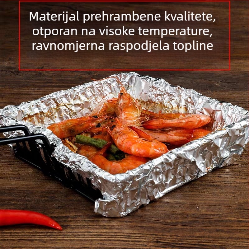Aluminijska folija za air fryer, kvaliteta hrane, debela, za pećnicu, veliki rol