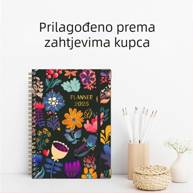 2026 Transgranični ekskluzivni planer, A5, spiralno uvezana bilježnica za prilagodbu