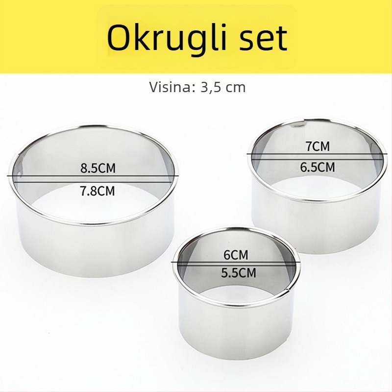 Set alata za utiskivanje tijesta za dumplings, okrugli valjak i rezač, nehrđajući čelik, kućna upotreba