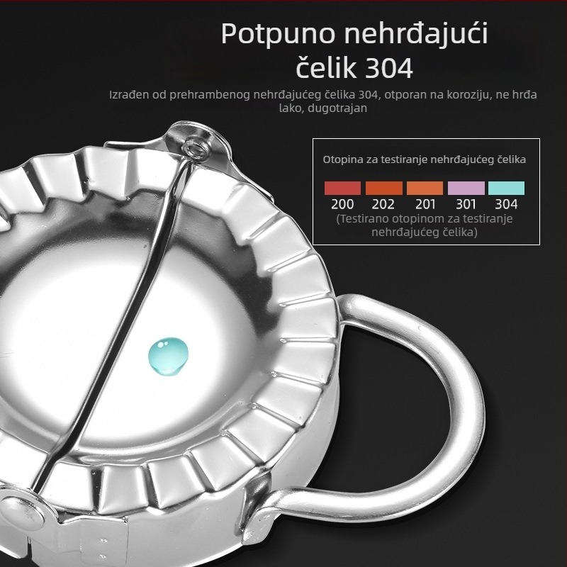 Uređaj za izradu dumplinga za kućnu uporabu, ručni alat od nehrđajućeg čelika, alat za prešanje tijesta i kalup u obliku cvijeta
