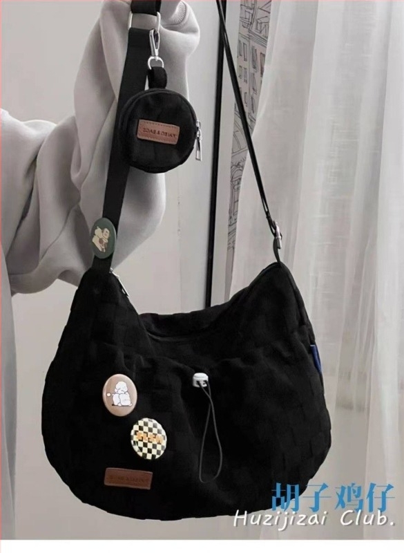 Ins stil velika kapacitna torba preko ramena, djevojkama, japanski sveučilišni stil, crossbody torba s novčanikom, bez privjeska